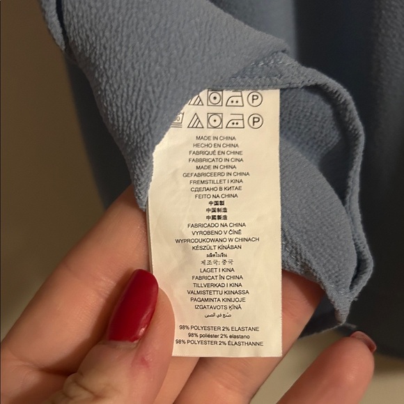 MICHAEL Michael Kors Sky Blue V-Neck Blouse - Picture 5 of 5